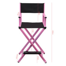 Makeup Artist Aluminum Makeup Chair 30" Director's Foldable Chair pink frame